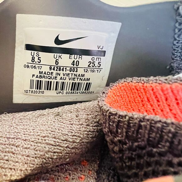 Nike Free RN Womens 8.5 Gray Motion Flyknit Running Shoes Athletic Sneakers - Picture 10 of 11